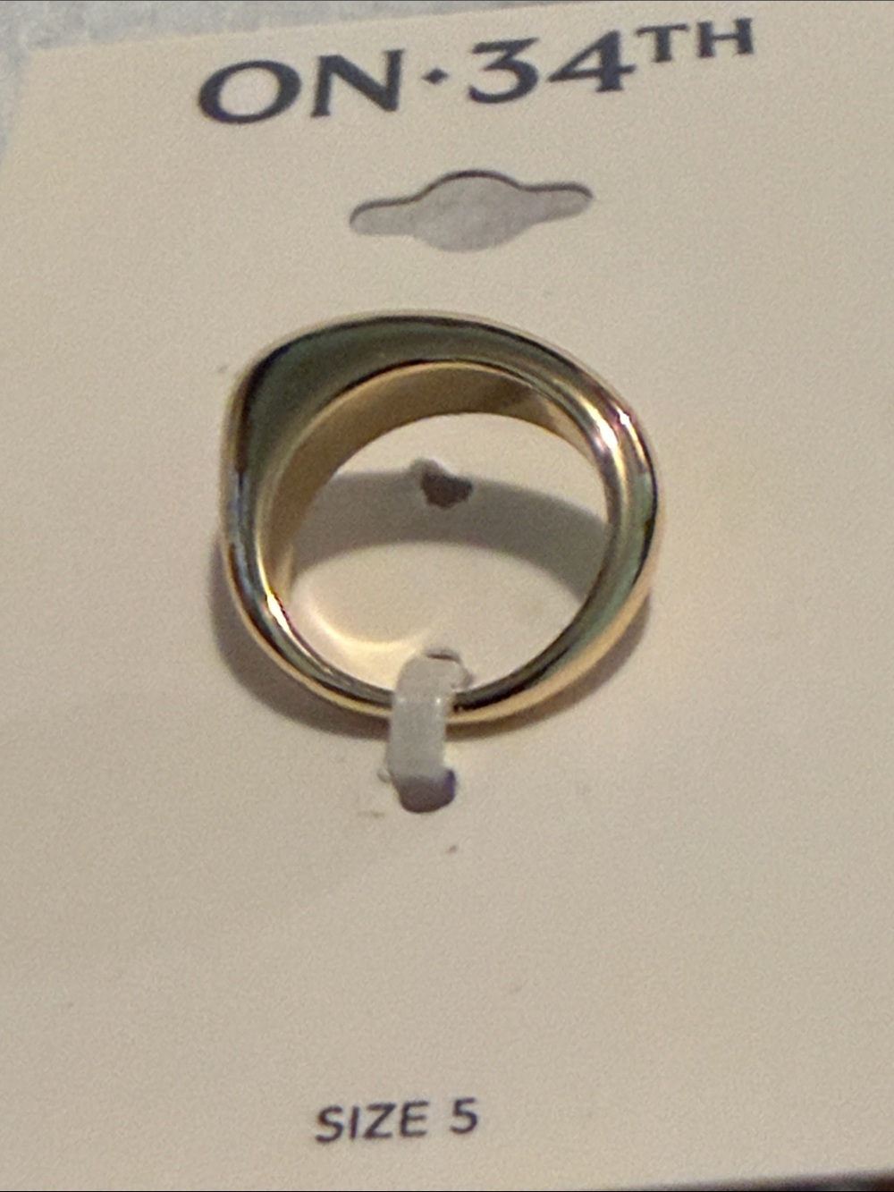 ON·34TH Gold-Tone Women’s Fashion Ring - Size 5